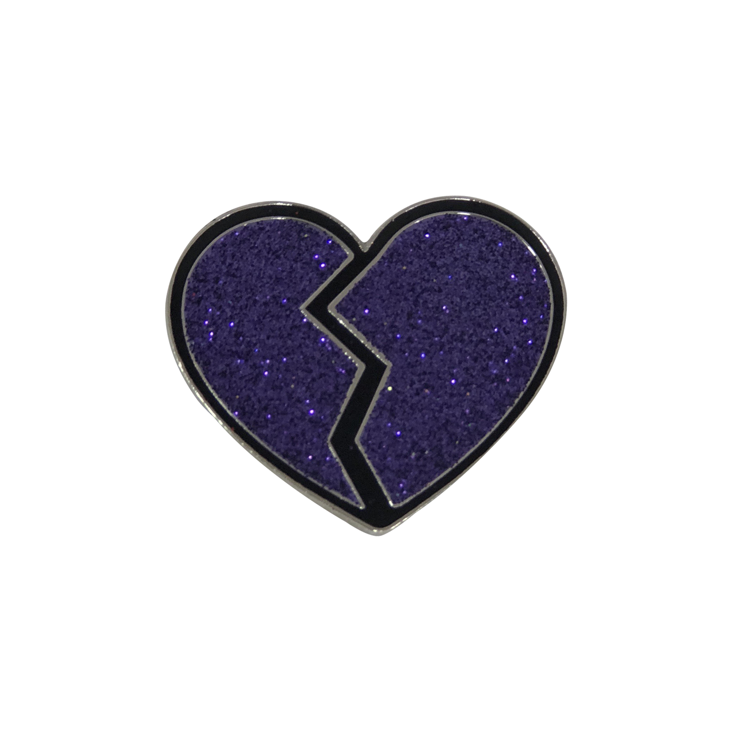 broken heart pin (purple)
