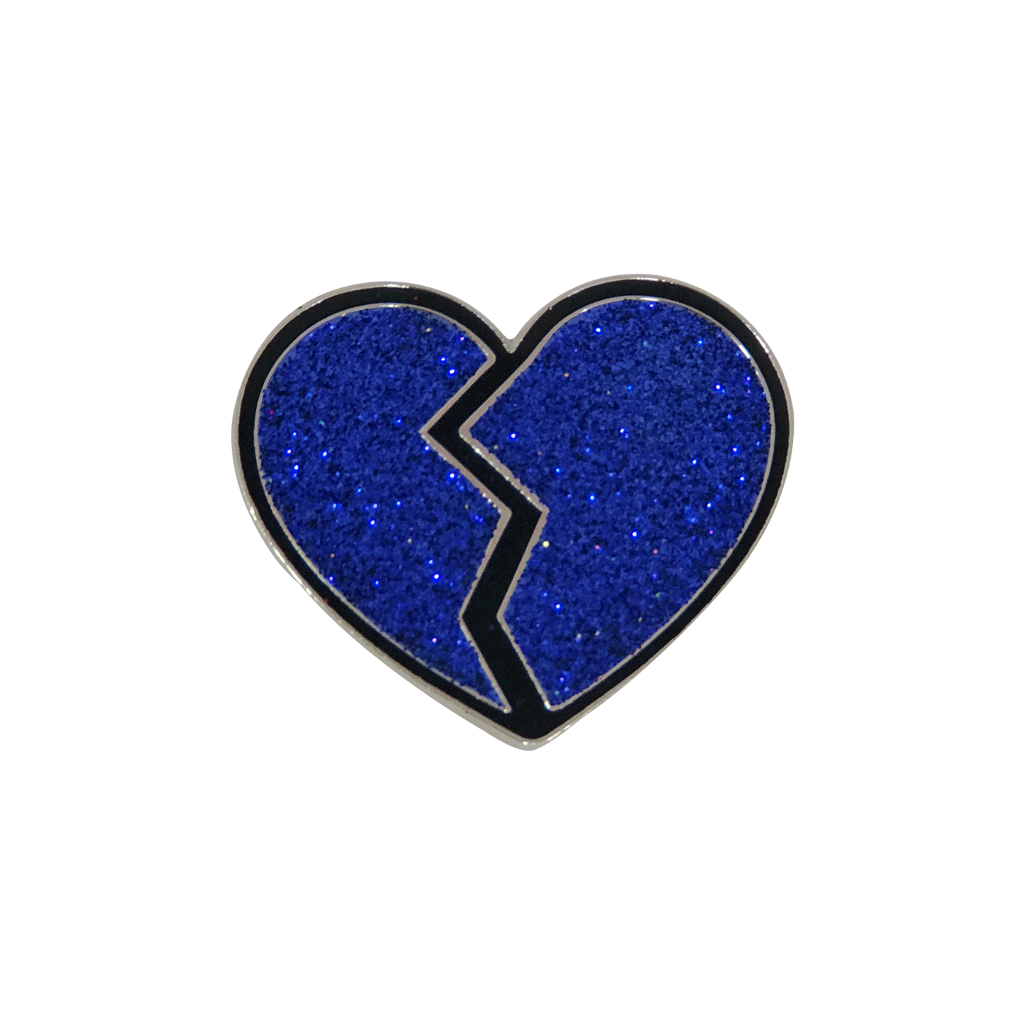 broken heart pin (blue)