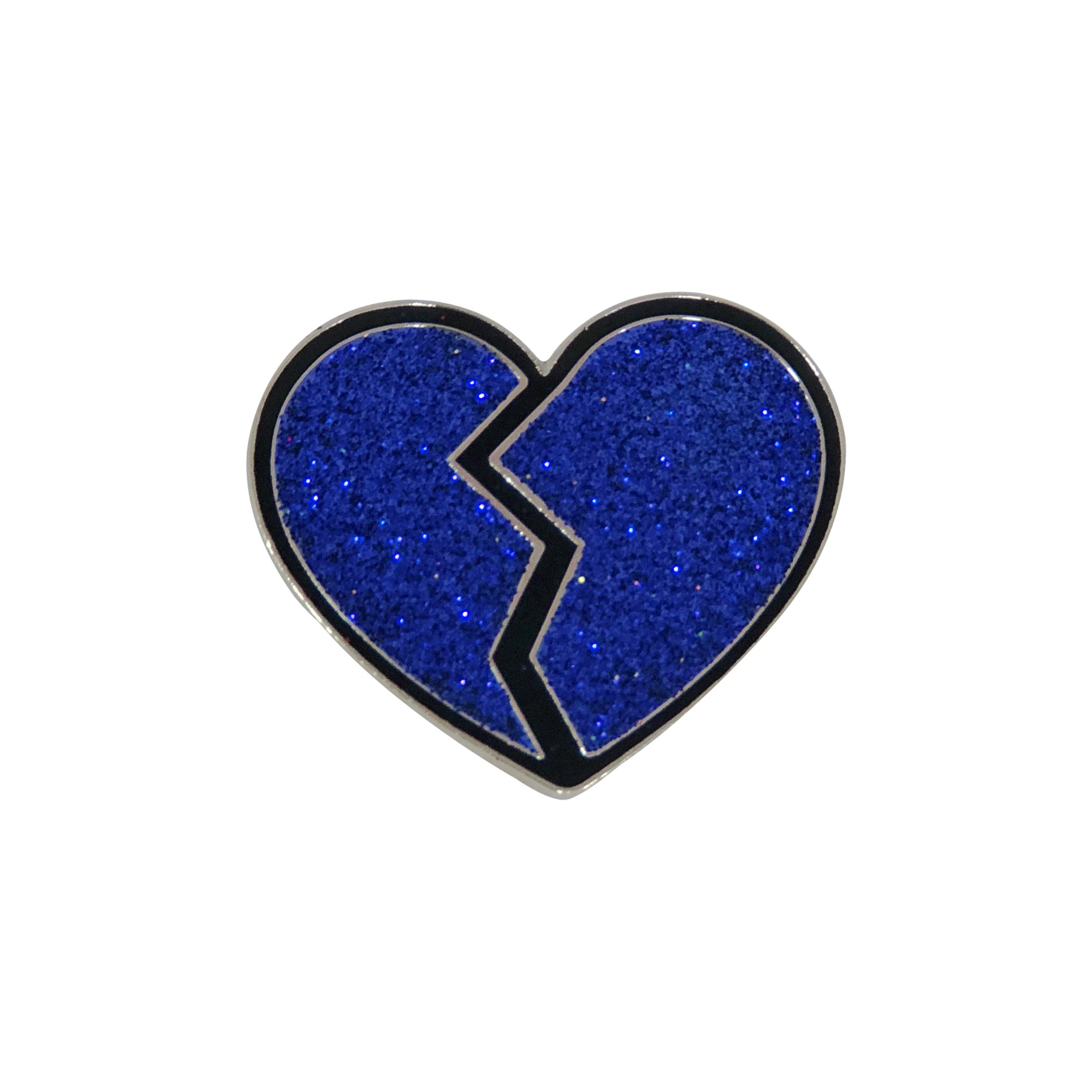 broken heart pin (blue)
