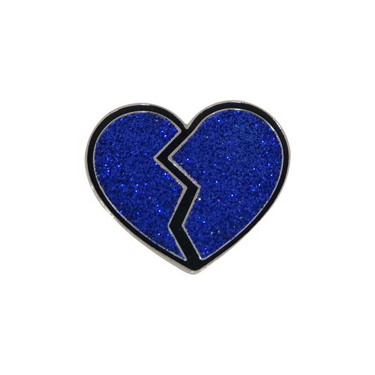broken heart pin (blue)