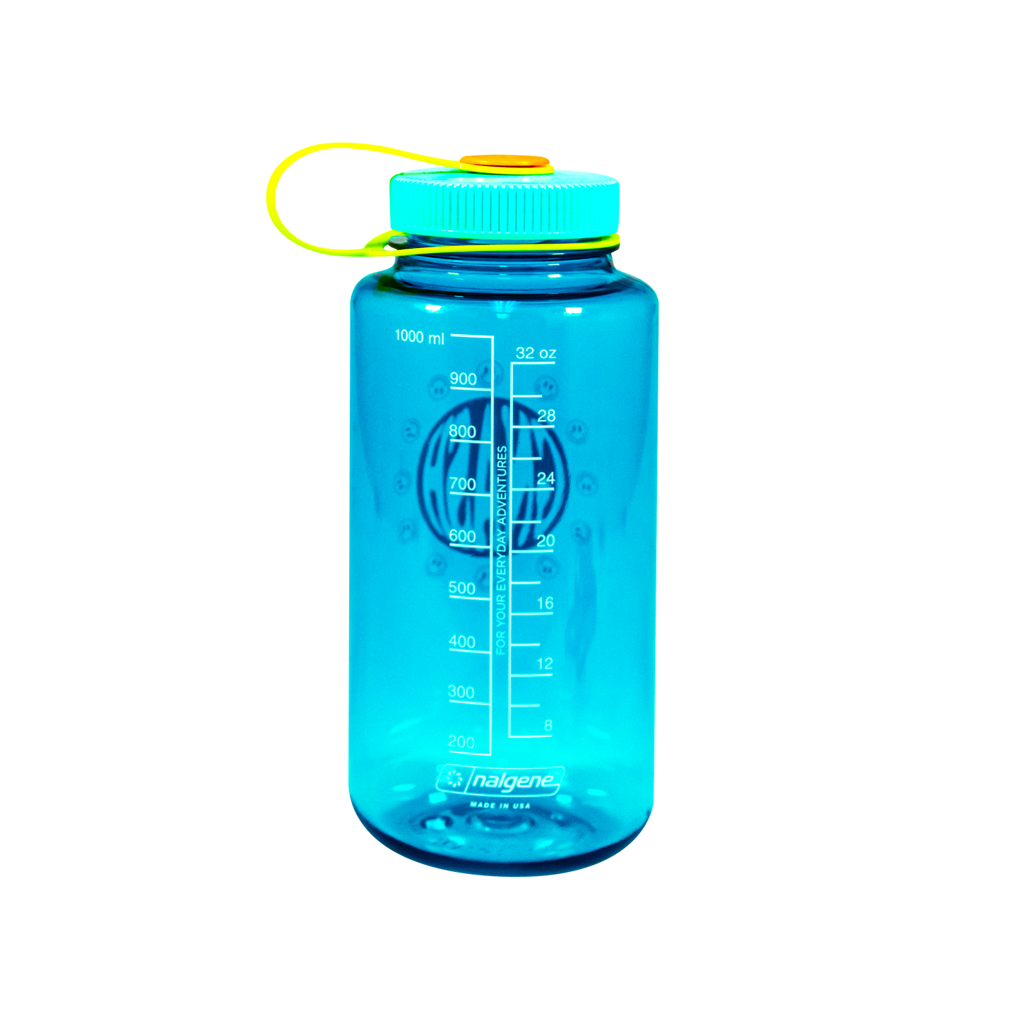blue nalgene water bottle